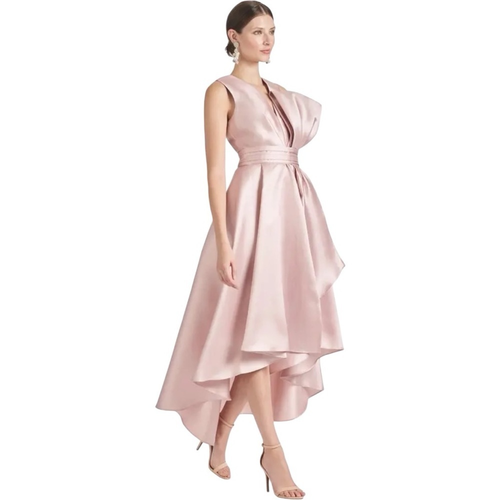 Sachin + Babi Jenna Gown Size 8 in Silver Peony Women’s High Low Dress - Picture 4 of 7